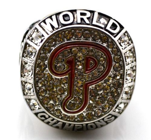 MLB Philadelphia Phillies World Champions Silver Ring